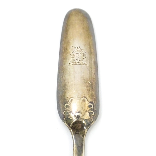 345 - A Geo II silver marrow scoop hallmarked London 1759, maker Ebenezer Coker. Approx. 8 1/2