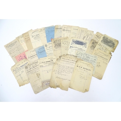 1548 - Buckinghamshire local interest: A quantity of early 20thC bill heads / bills of sale, including J. H... 