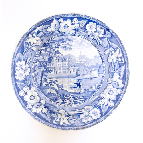 101 - A Henshall & Co. blue and white plate in the Audley End pattern. Approx. 10