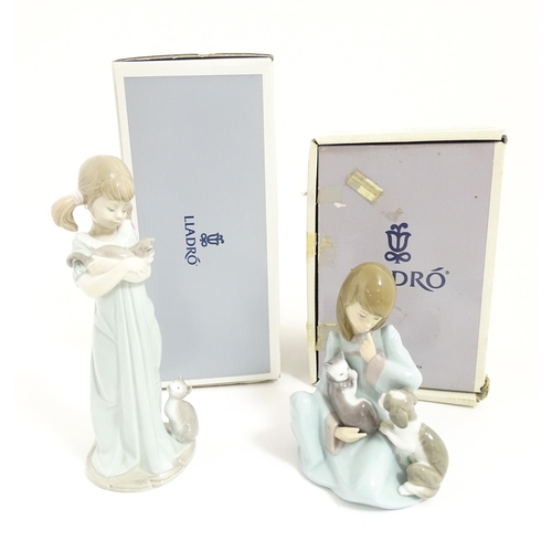 117 - Two Lladro figural groups comprising Cap Nap no. 5640, and Don't Forget Me, no. 5743. With boxes. La... 