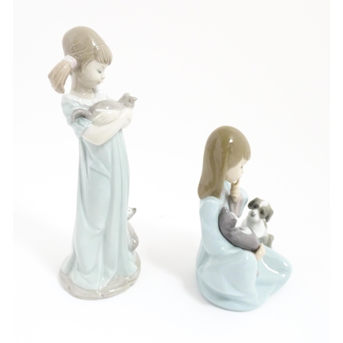 117 - Two Lladro figural groups comprising Cap Nap no. 5640, and Don't Forget Me, no. 5743. With boxes. La... 