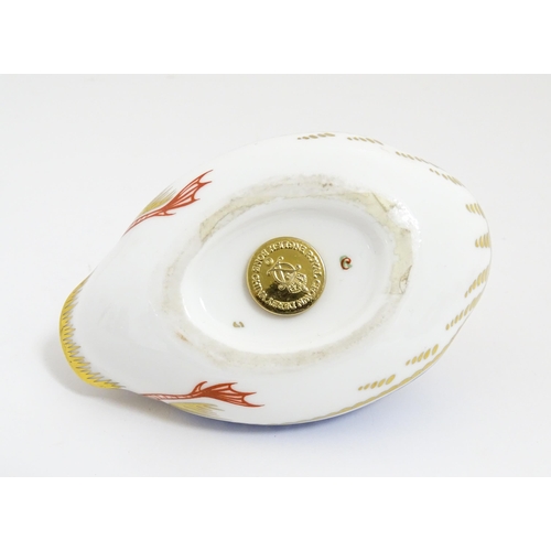 169 - A Royal Crown Derby paperweight modelled as a duck. With gold stopper. Approx. 2 1/2