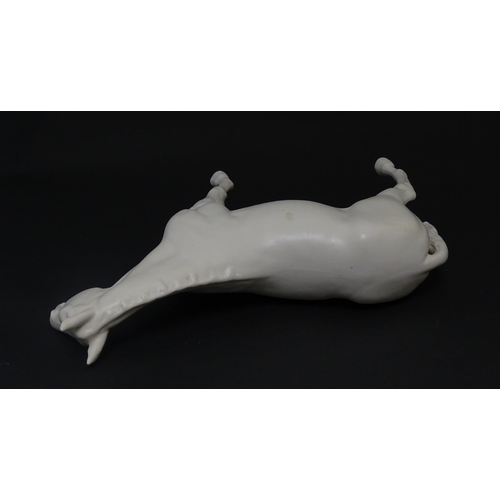 178 - A Beswick model of a matte white horse. Marked under. Approx. 7 3/4