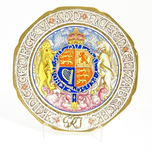 205 - Two Paragon plates commemorating the coronation of King George VI & Queen Elizabeth 1937. Approx. 10... 