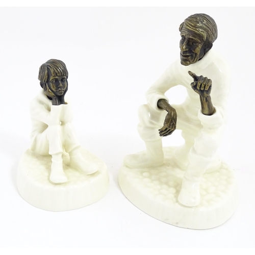 213 - Two Minton figures to include Travellers Tales MS1 and Spellbound MS2. Marked under. Largest approx.... 