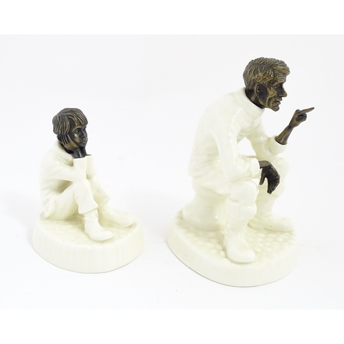 213 - Two Minton figures to include Travellers Tales MS1 and Spellbound MS2. Marked under. Largest approx.... 