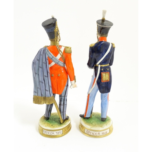 220 - Two Kaiser soldier / military figures. Marked under. Largest approx. 9