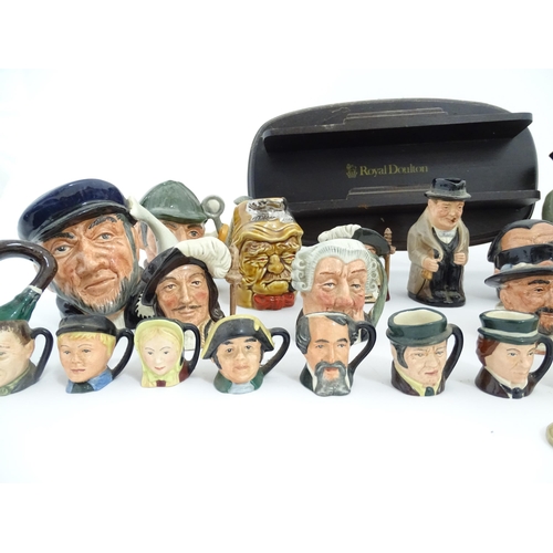 237 - A quantity of assorted Royal Doulton character / Toby jugs to include Sairey Gamp, Captain Ahab, She... 