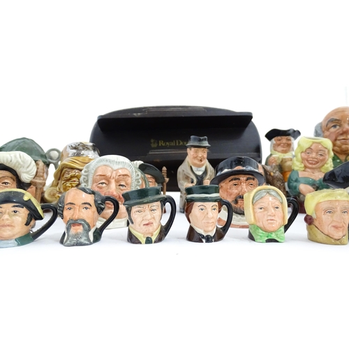 237 - A quantity of assorted Royal Doulton character / Toby jugs to include Sairey Gamp, Captain Ahab, She... 