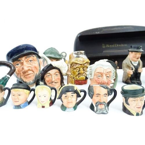 237 - A quantity of assorted Royal Doulton character / Toby jugs to include Sairey Gamp, Captain Ahab, She... 