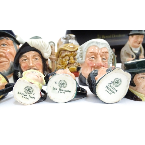 237 - A quantity of assorted Royal Doulton character / Toby jugs to include Sairey Gamp, Captain Ahab, She... 