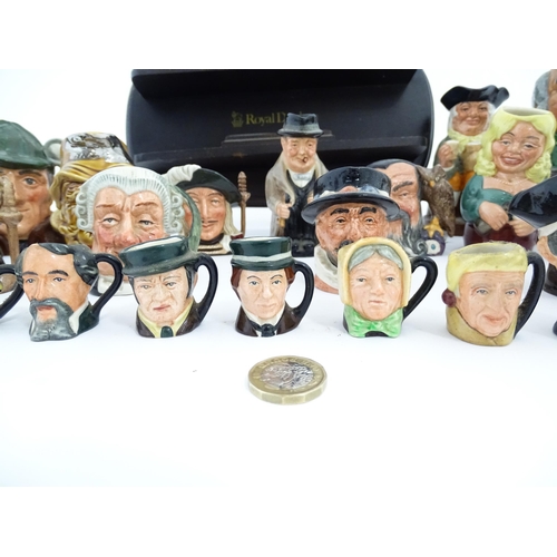 237 - A quantity of assorted Royal Doulton character / Toby jugs to include Sairey Gamp, Captain Ahab, She... 