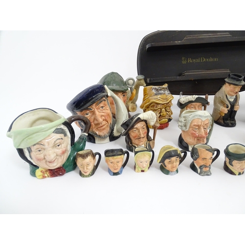 237 - A quantity of assorted Royal Doulton character / Toby jugs to include Sairey Gamp, Captain Ahab, She... 