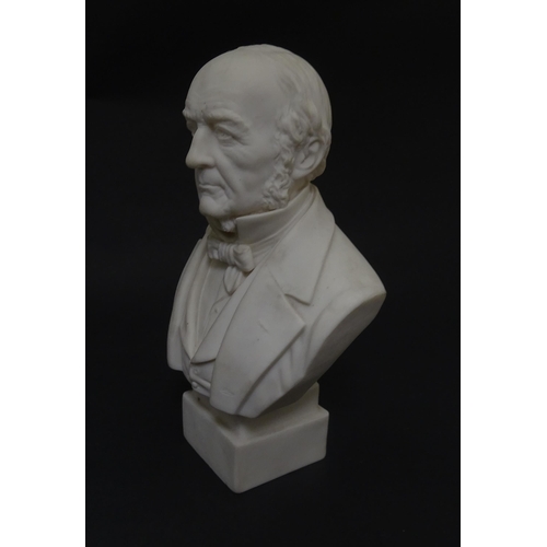 261A - A parian bust depicting William Gladstone. Approx. 7 3/4