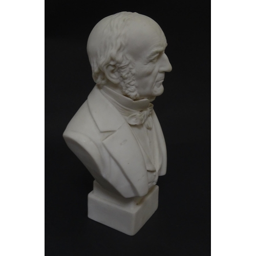 261A - A parian bust depicting William Gladstone. Approx. 7 3/4