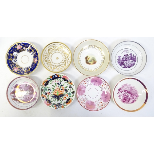 262 - A quantity of assorted 19thC and later tea wares to include an ironstone cup and saucer, Continental... 