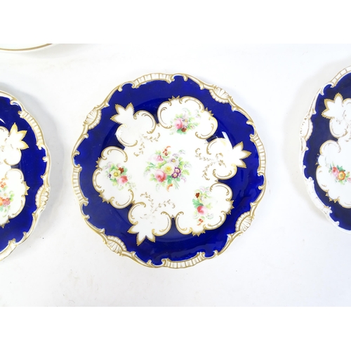 263 - A quantity of assorted dessert wares to include Victorian dessert plates with floral decoration, etc... 