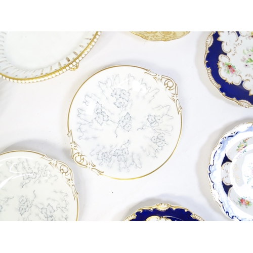 263 - A quantity of assorted dessert wares to include Victorian dessert plates with floral decoration, etc... 