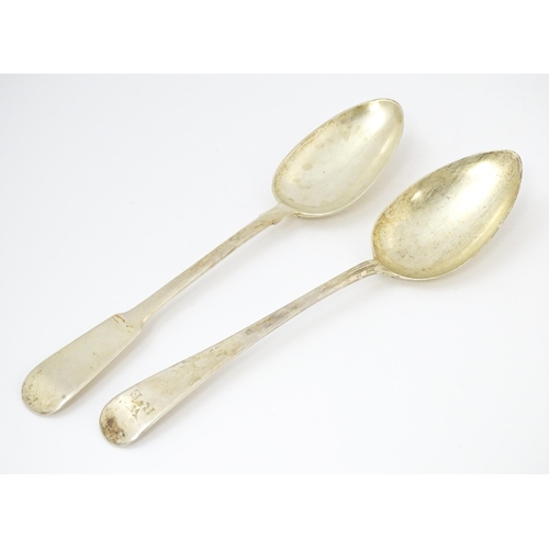 615 - A Geo III silver tablespoon hallmarked Newcastle 1816, maker John Robertson & John Walton. Together ... 