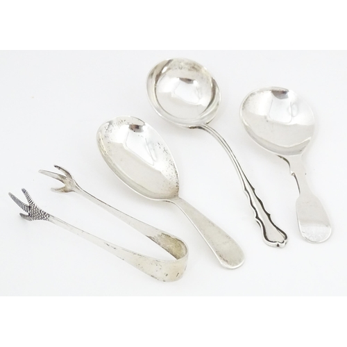 623 - Assorted silver items to include a caddy spoon hallmarked Sheffield 1953, maker James Dixon & Sons L... 