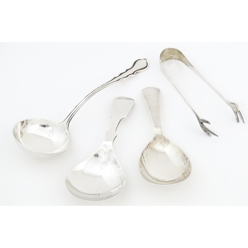 623 - Assorted silver items to include a caddy spoon hallmarked Sheffield 1953, maker James Dixon & Sons L... 