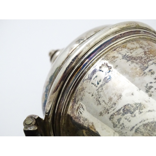 653 - A Geo II silver coffee pot hallmarked London c. 
1752, maker Thomas Whipham. Approx. 8 1/2