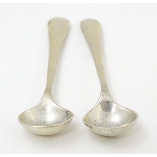 682 - A pair of silver salts hallmarked Birmingham 1908, maker Robert Pringle & Sons. Together with associ... 