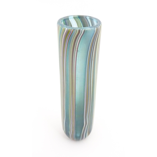 278 - An Isle of Wight Zanfirico Pietra glass vase by timothy Harris.  7