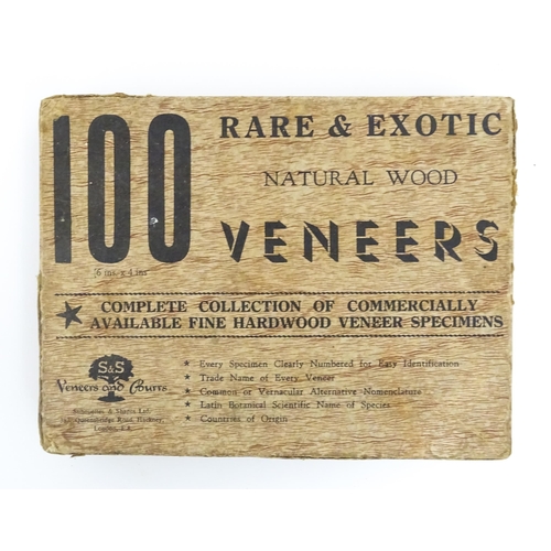 1185 - A quantity of assorted exotic wood veneers by Silhouettes & Shapes Ltd. Each sheet approx. 6