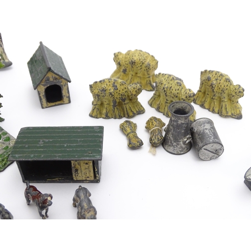 1431 - Toys: A large quantity of 20thC lead farm animals and accessories etc. to include pigs, horses, heep... 