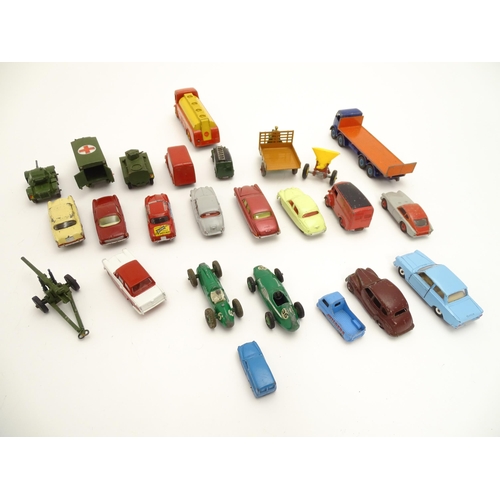 1436 - Toys: A quantity of assorted die cast scale model Dinky Toys vehicles / cars to include Cooper Brist... 