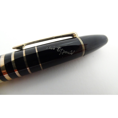 1224 - A c2002 Montblanc 'Writers Edition' F. Scott Fitzgerald ballpoint pen, number 09017 of 16500, in pre... 