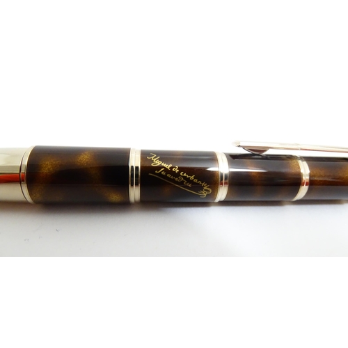 1225 - A c2005 Montblanc 'Writers Edition' Miguel de Cervantes ballpoint pen, number 12420 of 17000, in pre... 