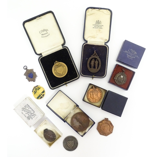 1230 - Ten Rifle Club medals, comprising a Society of Miniature Rifle Clubs 'Bell medal', two National Rifl... 