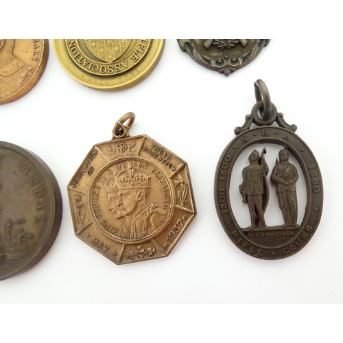 1230 - Ten Rifle Club medals, comprising a Society of Miniature Rifle Clubs 'Bell medal', two National Rifl... 