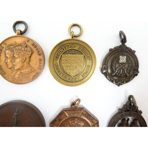 1230 - Ten Rifle Club medals, comprising a Society of Miniature Rifle Clubs 'Bell medal', two National Rifl... 