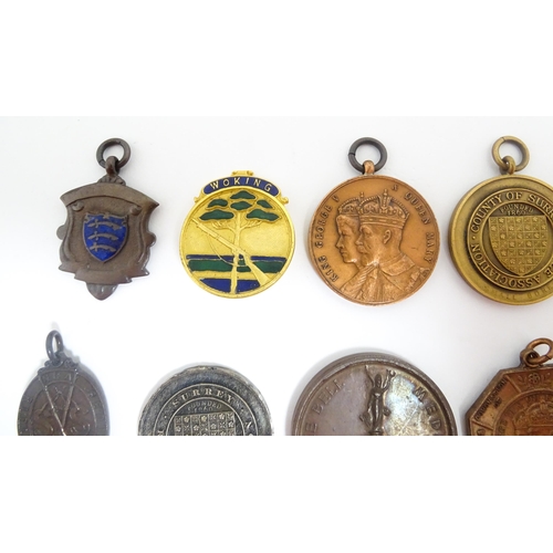 1230 - Ten Rifle Club medals, comprising a Society of Miniature Rifle Clubs 'Bell medal', two National Rifl... 