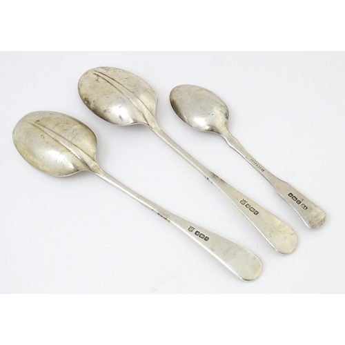 640 - A quantity of assorted silver spoons and forks to include a fork and spoon hallmarked Sheffield 1924... 