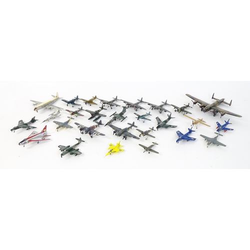 1439 - Toys: A quantity of Airfix scale model planes to include De Havilland Mosquito, Avro Lancaster, Engl... 