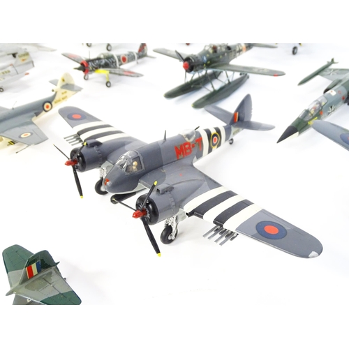1439 - Toys: A quantity of Airfix scale model planes to include De Havilland Mosquito, Avro Lancaster, Engl... 