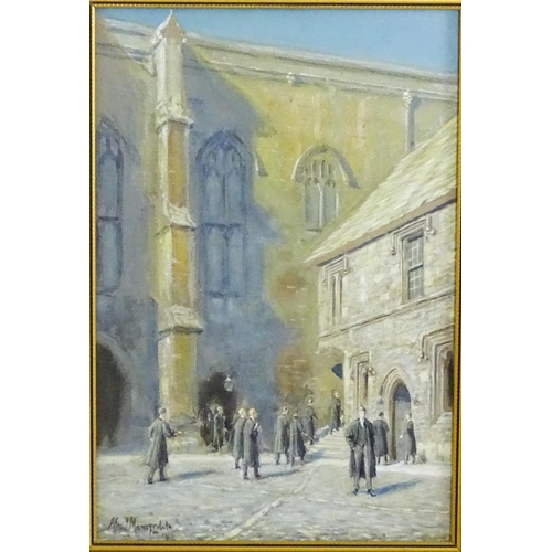 2014 - Alexander James Mavrogordato (1869-1947), Watercolour, Winchester College with Scholars. Signed and ... 