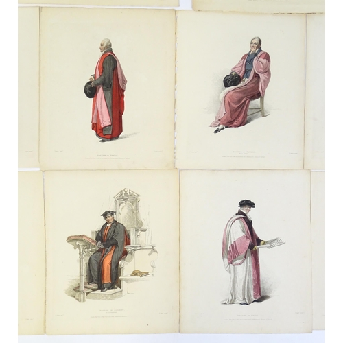 2087 - A quantity of early 19th century engraved plates with hand colouring from R. Ackermann's History of ... 