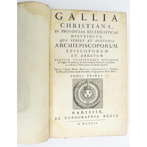 1505 - Book: Gallia Christiana, in Provincias Ecclesiasticas Distributa, qua series et historia Archiepisco... 