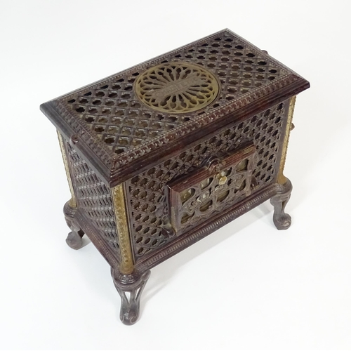 1416 - A 20thC French cast iron Godin Chauffette stove, approx 20 1/2