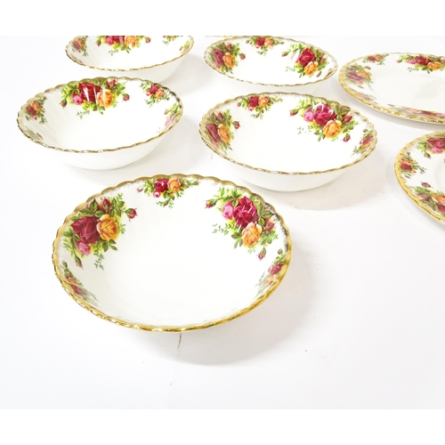 254 - A large quantity of Royal Albert tea and dinner wares in the Old Country Roses pattern, comprising p... 