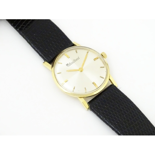 1048 - A gentlemans wristwatch, the dial signed 'Lucien Piccard', the reverse marked 'Lucien Piccard Waterp... 