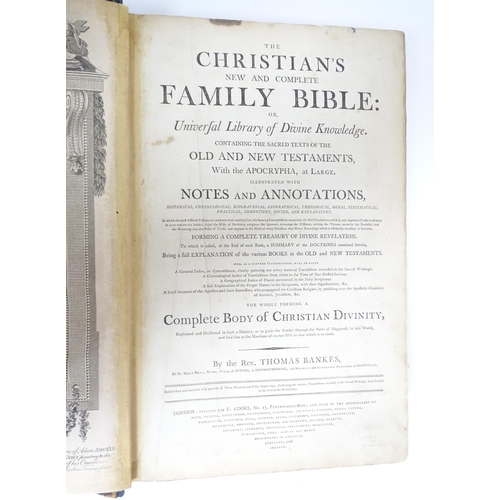 1504 - Book: The Christian's New and Complete Family Bible, or Universal Library of Divine Knowledge, by th... 