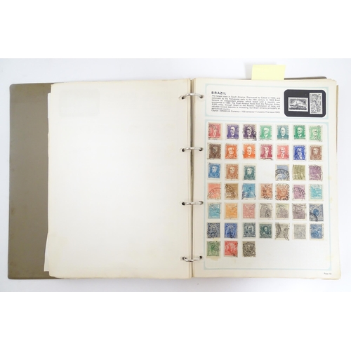 1549 - A stamp album containing Victorian and early to mid 20thC British, colonial and worldwide postage st... 