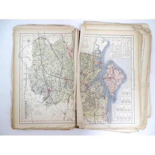 1551 - A 19thC folio of maps from Lett's Popular County Atlas for England & Wales, 1884. Approx. 15