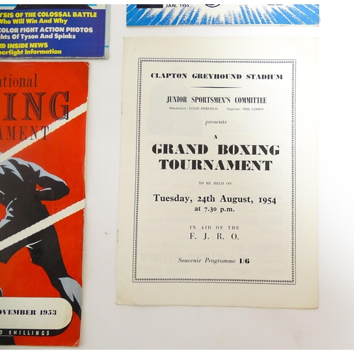 1556 - A quantity of 1950s boxing programmes with tournaments to include Ron Barton vs Yvon Durelle, Arthur... 